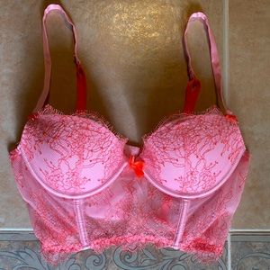 Victoria’s Secret 34B Push-up Bra Pink with Lace